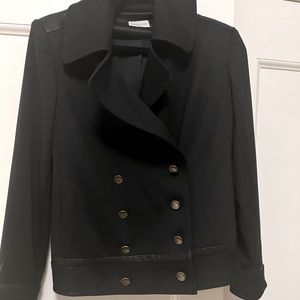 Black mini pea coat blazer